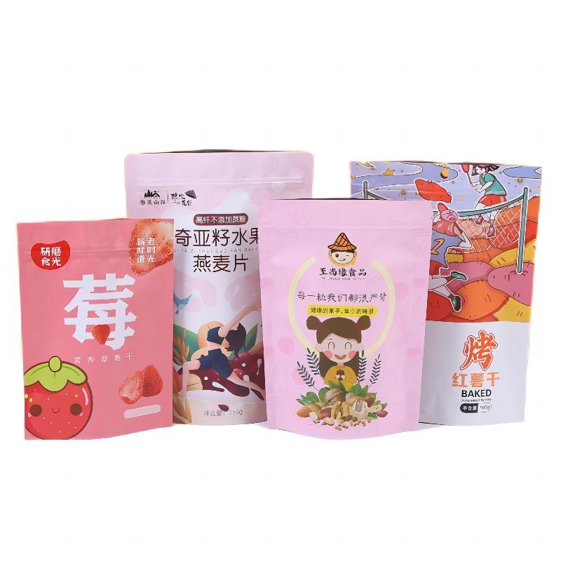 草莓干食品自立拉鏈袋印刷(圖1)