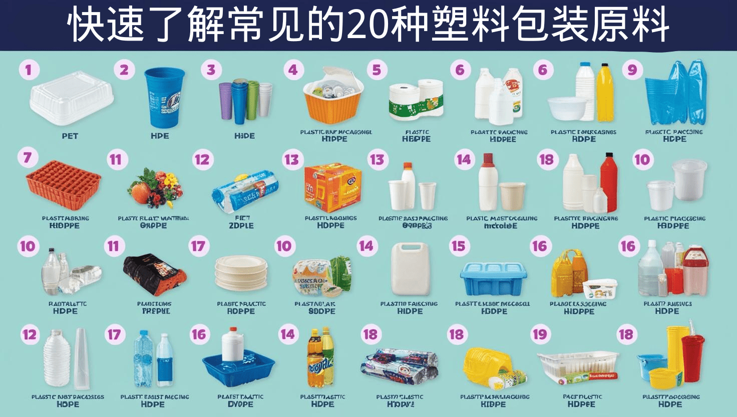 快速掌握！18種常見塑料包裝原料全解析(圖1)