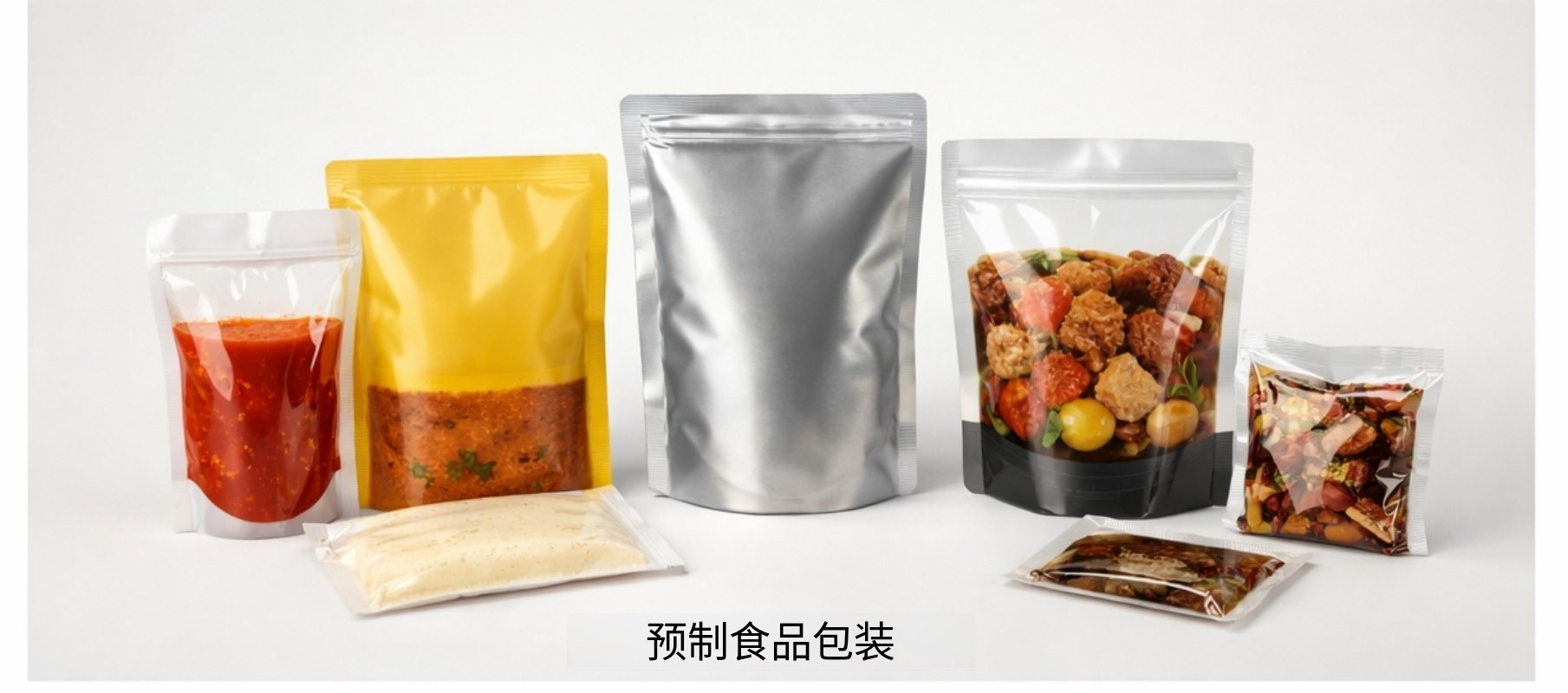 預(yù)制菜包裝袋定制與袋型應(yīng)用展示